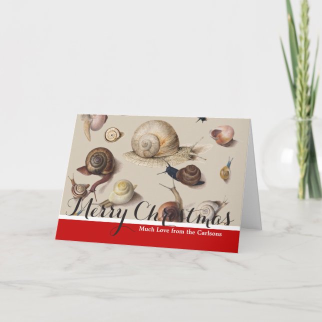 Cartes Pour Fêtes Annuelles Jardin d'escargots Animaux de compagnie Gastropod  (Devant)