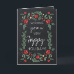 Cartes Pour Fêtes Annuelles jardin fleuri chalkboard accueil<br><div class="desc">chalkboard fleuri jardin vacances carte de voeux</div>