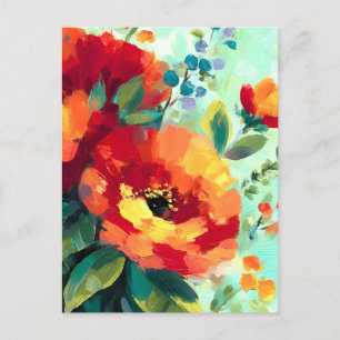 Cartes Pour Fêtes Annuelles Jardin floral flamboyant