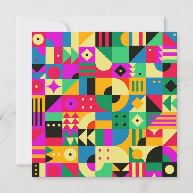 Cartes Pour Fêtes Annuelles Jardin moderne Abstrait (Devant)