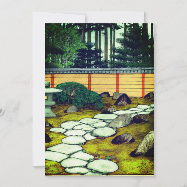 Cartes Pour Fêtes Annuelles Jardin zen (Devant)