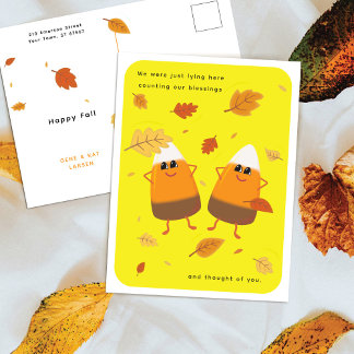 Cartes Pour Fêtes Annuelles Jaune | Chocolat Bonbons Corn Duo | Thanksgiving