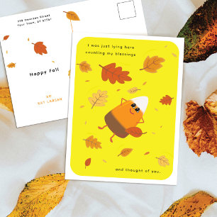 Cartes Pour Fêtes Annuelles Jaune   Maïs au Chocolat   Action de grâce
