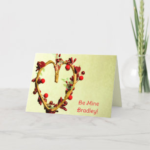Cartes Pour Fêtes Annuelles Jaune Sois Mienne Pour Lui Léger Saint-Valentin