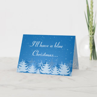Cartes Pour Fêtes Annuelles J'aurai un Noël bleu
