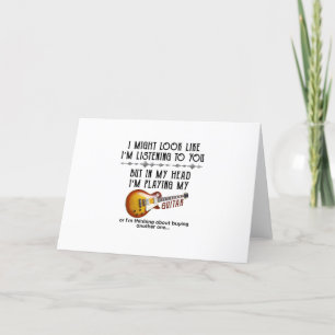 Cartes Pour Fêtes Annuelles J'Aurais L'Air De Vous Écouter