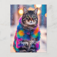 Jazzy Kitty en manteau de fourrure - Joyeux 2024