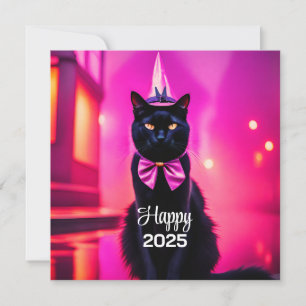Cartes Pour Fêtes Annuelles Jazzy Kitty - Heureux 2024