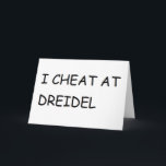 CARTES POUR FÊTES ANNUELLES JE CHEUE À DREIDEL HANOUKKA CHANUKKAH FUNNY<br><div class="desc">JE CHEUE À DREIDEL HANOUKKA CHANUKKAH FUNNY</div>