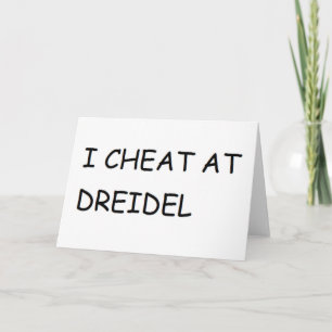 CARTES POUR FÊTES ANNUELLES JE CHEUE À DREIDEL HANOUKKA CHANUKKAH FUNNY