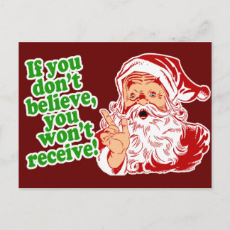 Cartes Pour Fêtes Annuelles Je crois au Père Noël