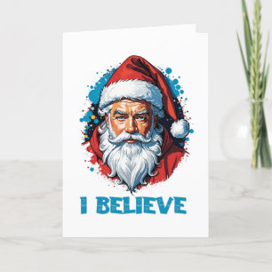Cartes Pour Fêtes Annuelles Je crois au Père Noël Style Graffiti Design