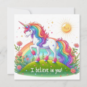 Cartes Pour Fêtes Annuelles Je crois en toi licorne