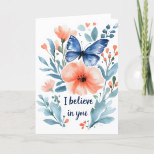Cartes Pour Fêtes Annuelles Je crois en vous les fleurs papillons