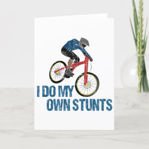 Cartes Pour Fêtes Annuelles Je Fais Mes Propres Stunts Mountain Biker Vintage