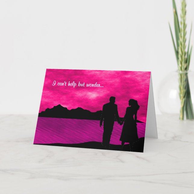 Cartes Pour Fêtes Annuelles Je me demande valentine (Devant)