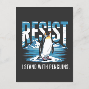 Cartes Pour Fêtes Annuelles Je me mets debout avec les pingouins
