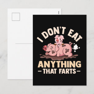 Cartes Pour Fêtes Annuelles Je ne mange rien qui péte