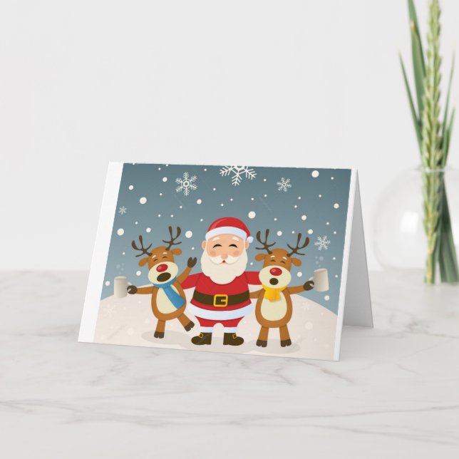 CARTES POUR FÊTES ANNUELLES JE NE PEUX ATTENDRE DE "CÉLÉBRER" NOËL AVEC "VOUS" (Devant)