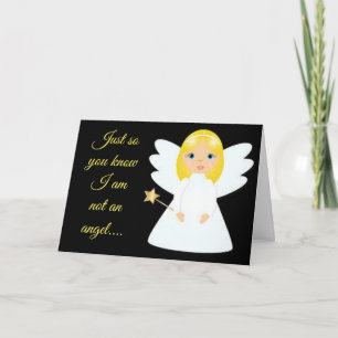 CARTES POUR FÊTES ANNUELLES **JE NE SUIS PAS ANGEL** NOUS CÉLÈBRE SOUS MISTLET