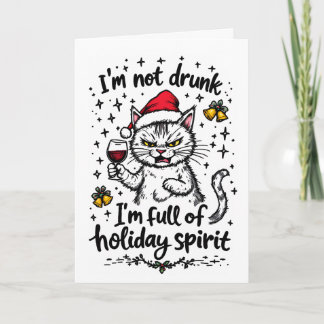 Cartes Pour Fêtes Annuelles Je ne suis pas ivre, je suis plein d'esprit de Noë