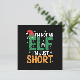 Cartes Pour Fêtes Annuelles Je ne suis pas un elfe, juste petit, drôle de Noël