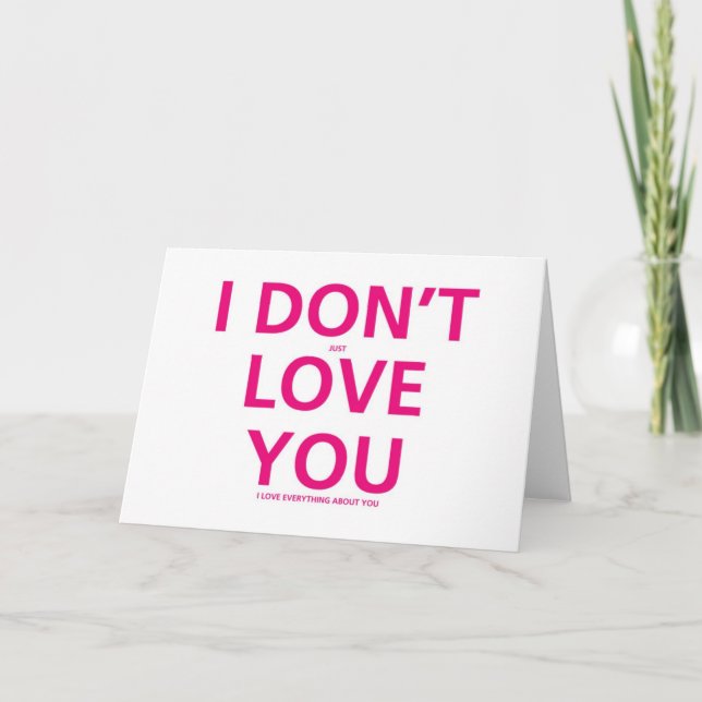 Cartes Pour Fêtes Annuelles Je ne vous aime pas seulement - Valentine Card (Devant)