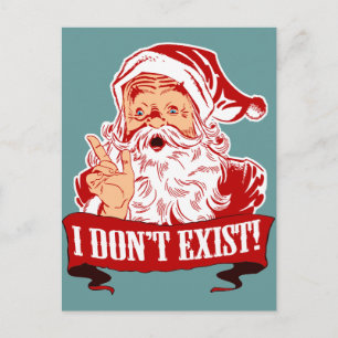 Cartes Pour Fêtes Annuelles Je n'existe pas, Père Noël