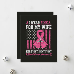 Cartes Pour Fêtes Annuelles Je Porte Du Rose Pour Ma Femme Son Combat Est Mon 