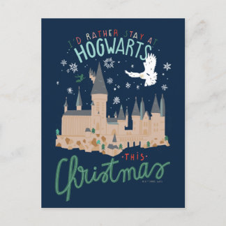 Cartes Pour Fêtes Annuelles Je préférerais rester à Poudlard ce Noël