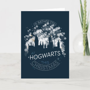 Cartes Pour Fêtes Annuelles Je Préférerais Séjourner À HOGWARTS™ Magic Lights 