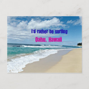 Cartes Pour Fêtes Annuelles Je préférerais surfer Hawaii