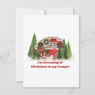 Cartes Pour Fêtes Annuelles Je rêve de Noël dans mon camping-car