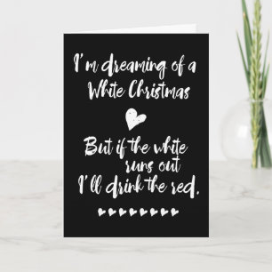 Cartes Pour Fêtes Annuelles Je Rêve D'Un Humour De Noël Blanc