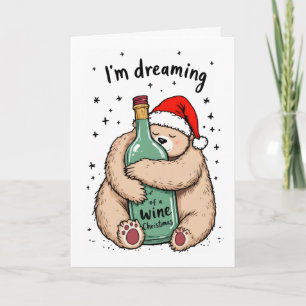 Cartes Pour Fêtes Annuelles Je rêve d'un Noël de vin