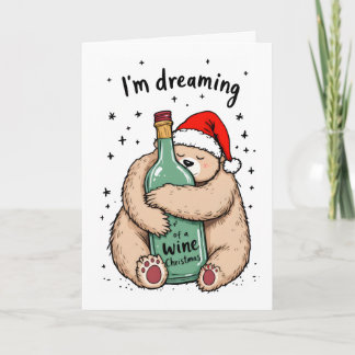 Cartes Pour Fêtes Annuelles Je rêve d'un Noël de vin