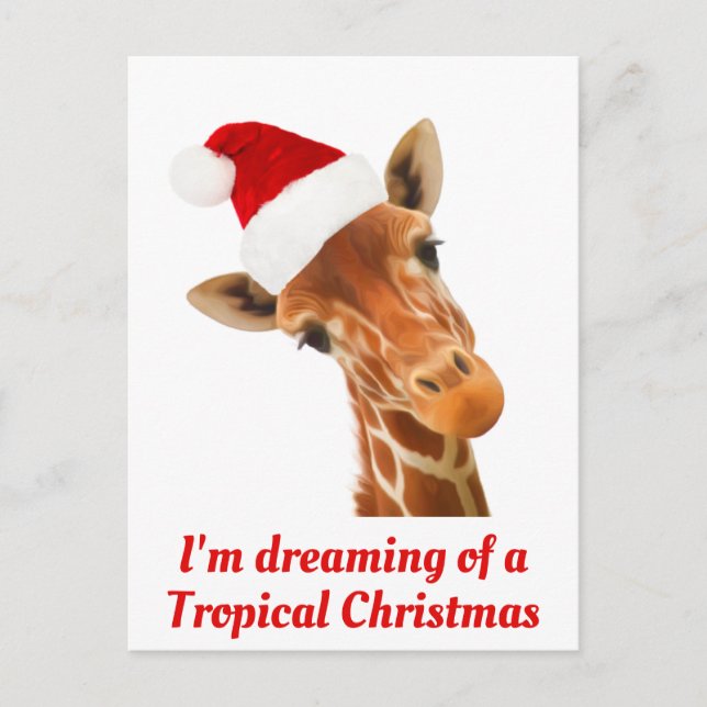 Cartes Pour Fêtes Annuelles Je rêve d'un T-shirt tropical de Noël | (Devant)