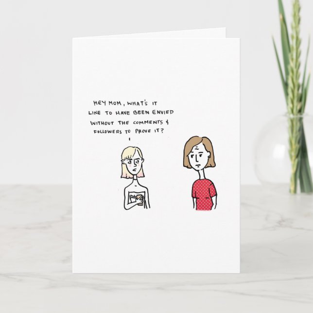 Cartes Pour Fêtes Annuelles Je sais que vous égrappez mes médias sociaux (Devant)