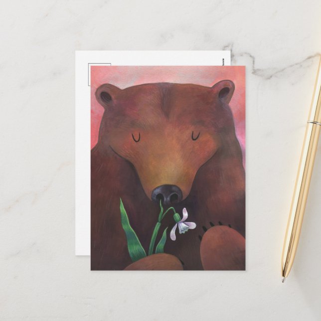 Cartes Pour Fêtes Annuelles Je Sens Le Printemps (Devant/Arrière en situation)