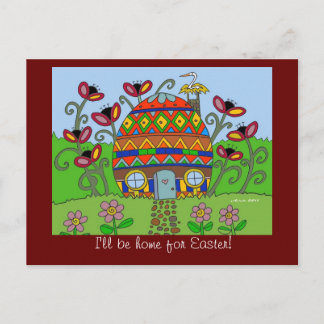 Cartes Pour Fêtes Annuelles Je serai à la maison pour Pâques !