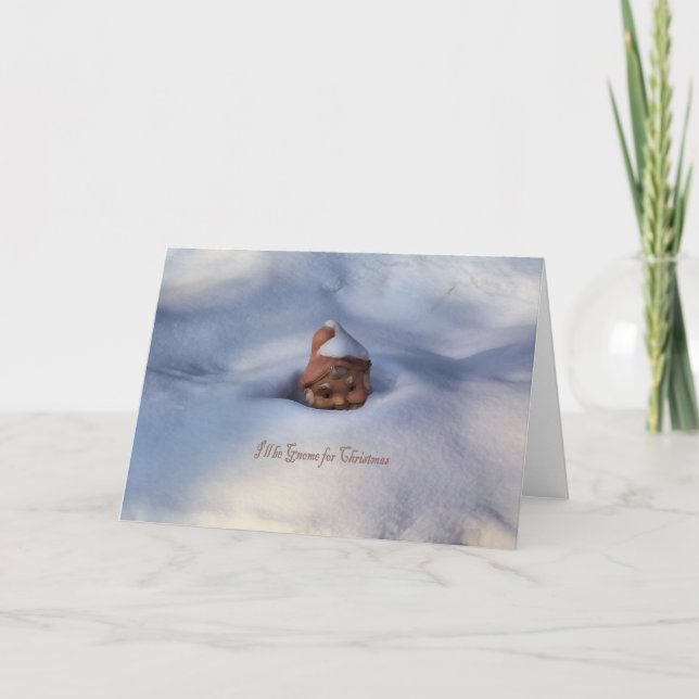 Cartes Pour Fêtes Annuelles Je serai gnome pour Noël (Devant)