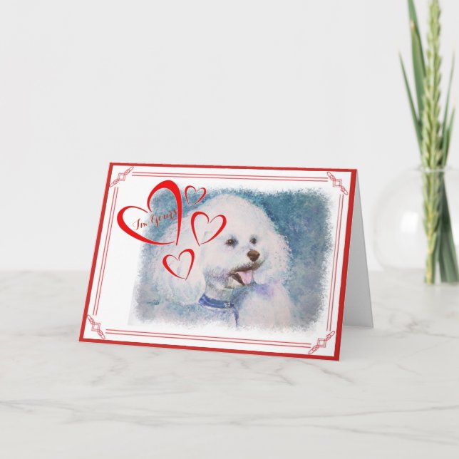 Cartes Pour Fêtes Annuelles Je suis À VOUS FRISE BLANC de VALENTINE BICHON (Devant)