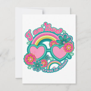 Cartes Pour Fêtes Annuelles Je Suis Amoureux - Confiance En Jésus