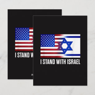 Cartes Pour Fêtes Annuelles Je suis avec Israël Patriotique