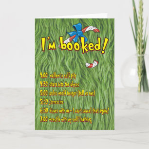 Cartes Pour Fêtes Annuelles Je suis Booked ! Salutation du planificateur quoti