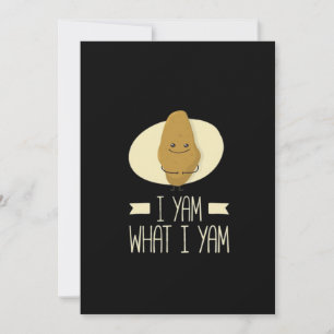 Cartes Pour Fêtes Annuelles Je suis ce que je suis - Action de grâce de patate