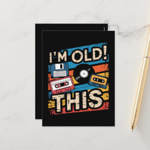 Cartes Pour Fêtes Annuelles Je suis cette vieille nostalgie de la musique rétr