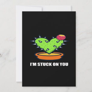 Cartes Pour Fêtes Annuelles Je suis coincé sur toi Cactus Dessin de plante mig
