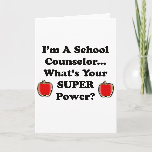 Cartes Pour Fêtes Annuelles Je suis conseiller scolaire (Devant)