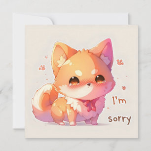 Cartes Pour Fêtes Annuelles Je suis désolé Mignon Chien Triste